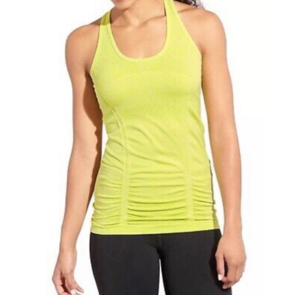Athleta Fastest Track Ruched Racerback Workout Tank